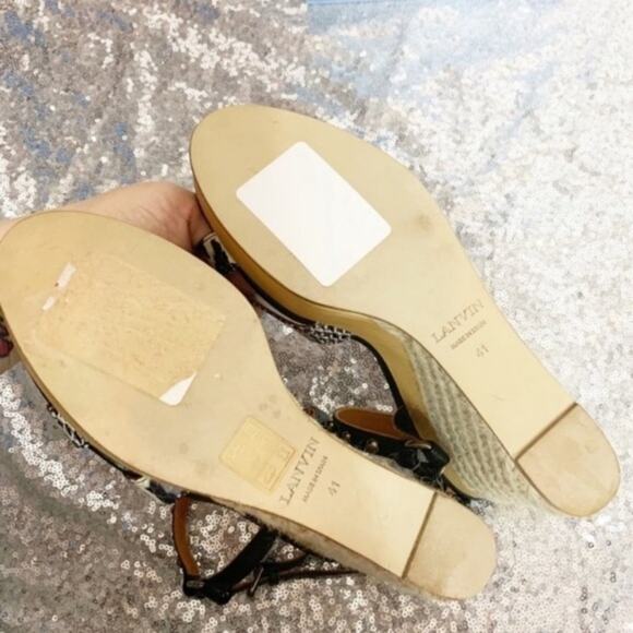 Lanvin studded wood espadrille wedges - Picture 6 of 9